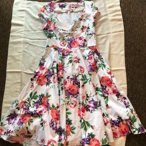 Belle Poque retro floral fit and flare dress